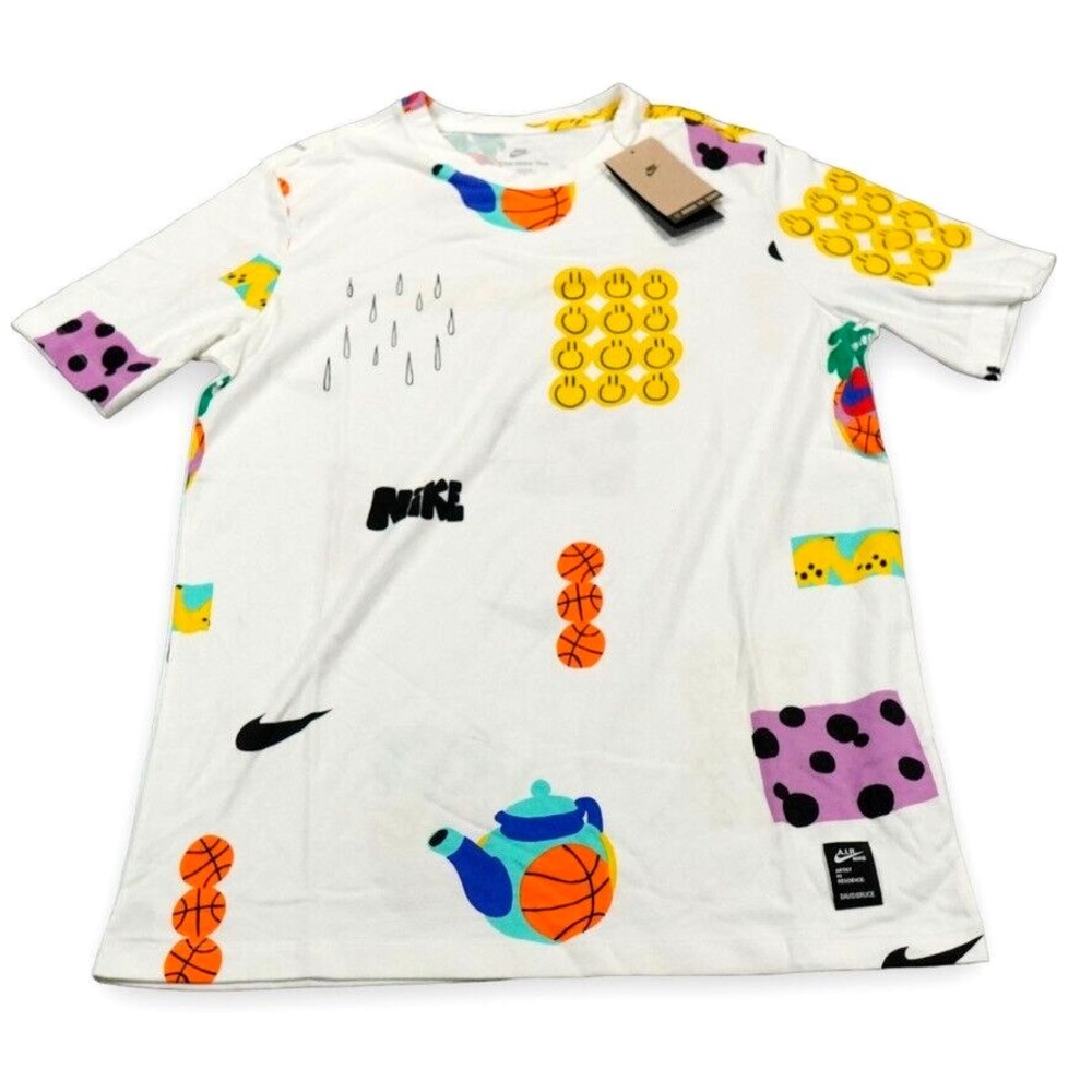 Nike Air Max Shirt Mens Large Tall White Yellow 90 David‎ Bruce Artist